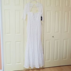 Lulu's white lace formal or wedding dress